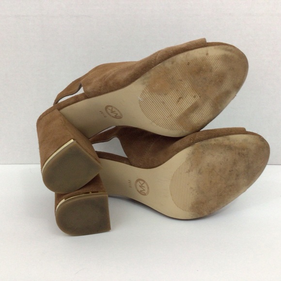 Michael Kors Brown Suede Chunky Heels, 8.5 - Picture 5 of 9